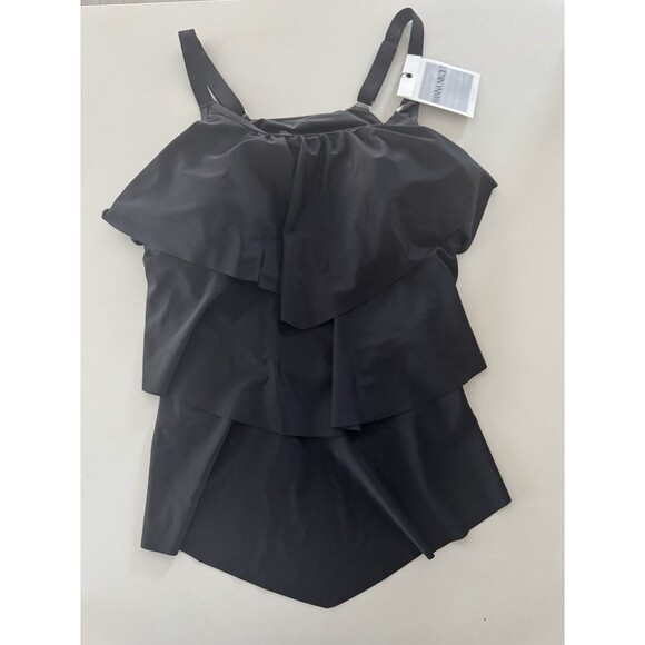 Hanna Nikole 2 Piece Tankini Ruffle Flounce Top High Waist Bottom plus size 16W - Picture 9 of 16